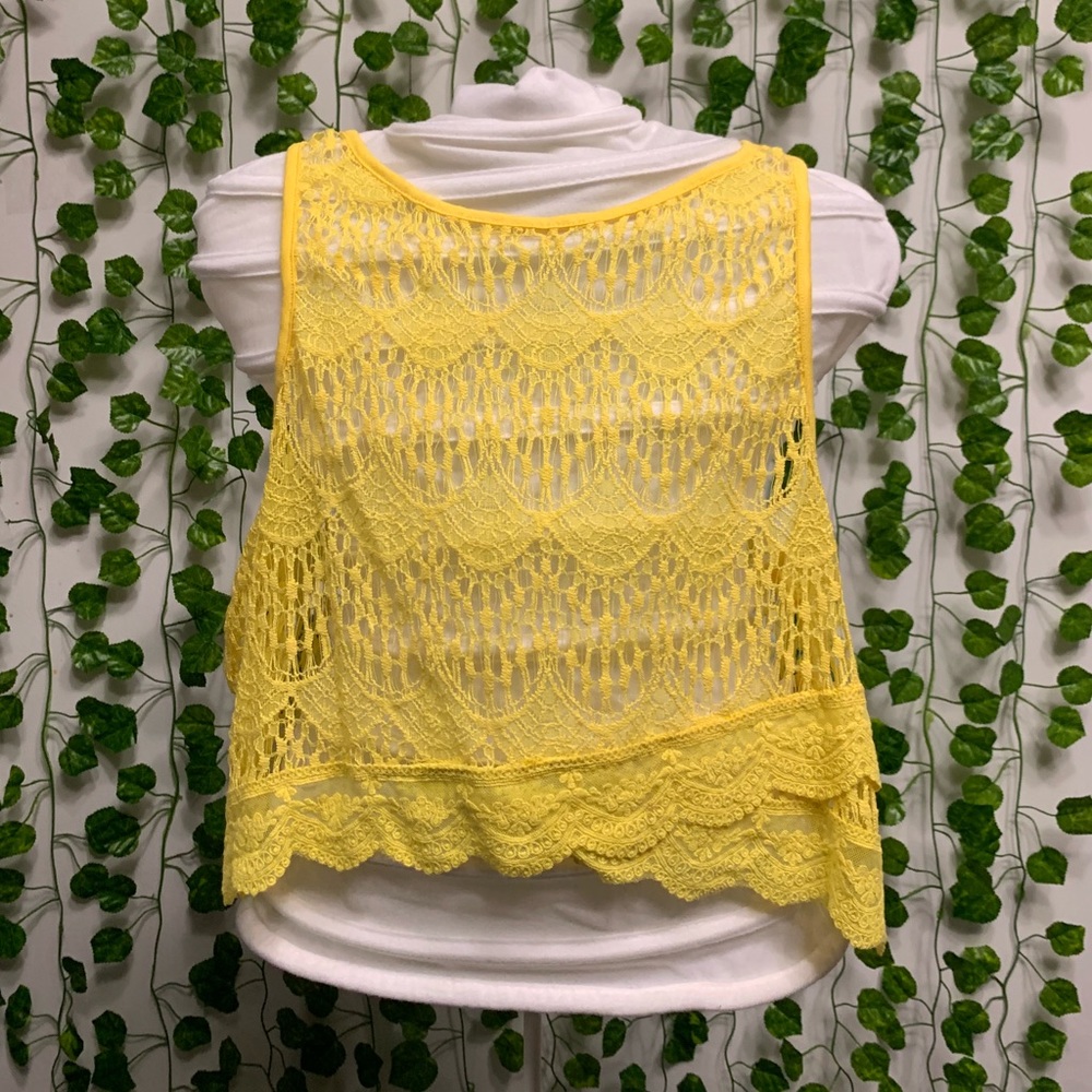 Yellow crop top
